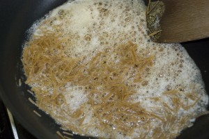 Browning the vermicelli